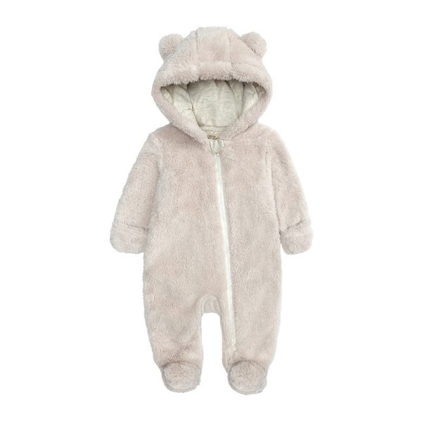 Autumn And Winter Baby Bear Hooded Jumpsuits