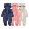 Autumn And Winter Baby Bear Hooded Jumpsuits