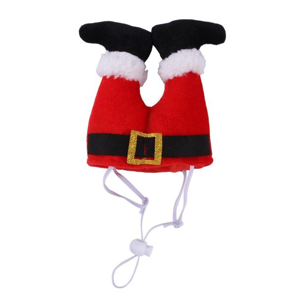 Dog Cat Christmas Costume Christmas Hat For Pet Cute Fleece Hat