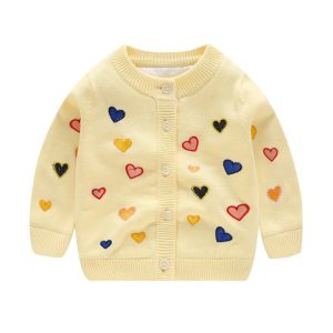 Double Jacquard Cardigan For Infants And Toddlers