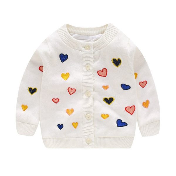 Double Jacquard Cardigan For Infants And Toddlers