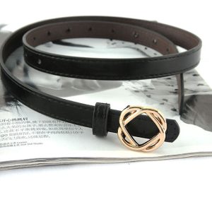 Fashion Leather Thin Belt For Women