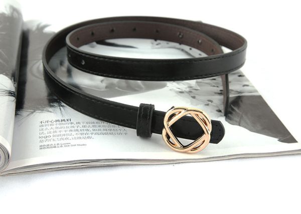 Fashion Leather Thin Belt For Women