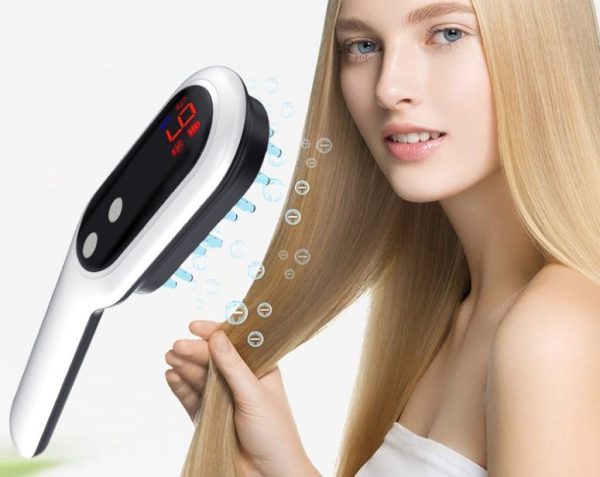 Electric Head Massager Magnetic Therapy Hair Growth Massage Brush Led Display