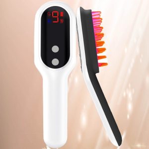 Electric Head Massager Magnetic Therapy Hair Growth Massage Brush Led Display