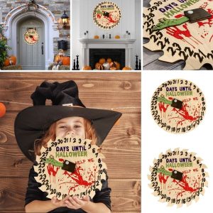 Halloween Countdown Wooden Decoration