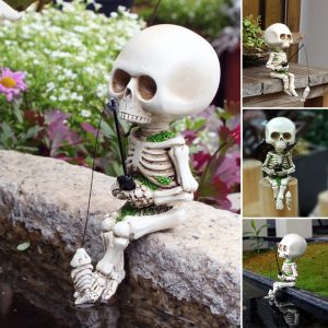 Fishorror Fishing Skeleton Halloween Decor