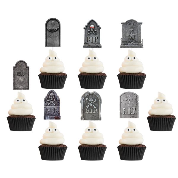 Tombcake Halloween Cupcake Toppers