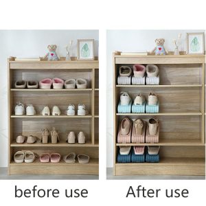 Storage Shoe Rack Durable Adjustable Shoe Organizer Footwear Support Slot Space Saving