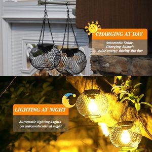 Solar Outdoor Lights Hanging Lantern