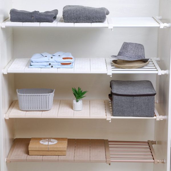 Space-Saving Adjustable Wall-Mounted Closet Storage Rack