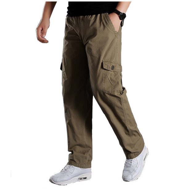 Men'S Outdoor Work Clothes-Pocket Straight Casual Trousers