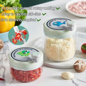 Portable Manual Fast Garlic Vegetable Chopper