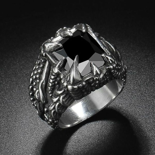 Men'S Vintage Dragon Claw Ring