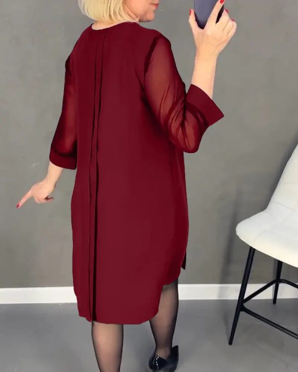 Straight Medium Sleeve Dress