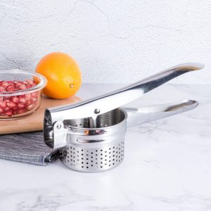 Stainless Steel Portable Juicer Squeezing Potato Masher Garlic Press