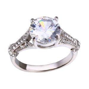 Style Round Super Sparkle Diamond Ring