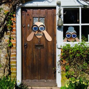 Fence Decoration Nosy Old Man And Lady Garden Yard Art