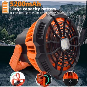 Portable Camping Fan With Led Lantern 2