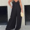 VNeck Effortless Wide Leg Jumpsuit