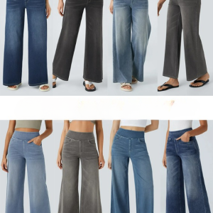 Super Stretch HighWaisted Wide Leg Jeans