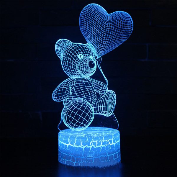 Love Bear Series 3D Light Creative Night Light Led Visual Light