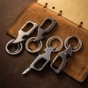 Multifunctional Pendant Bottle Opener Metal Double Ring Key Chain