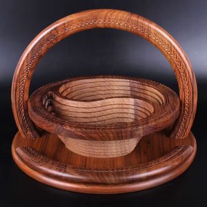 Wood Carving Fruit Plate