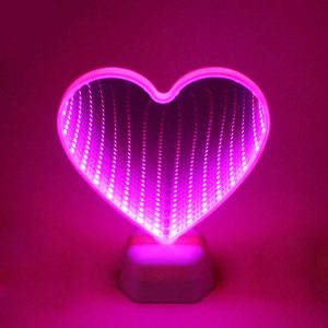 Heart Mirror Led Night Lamp