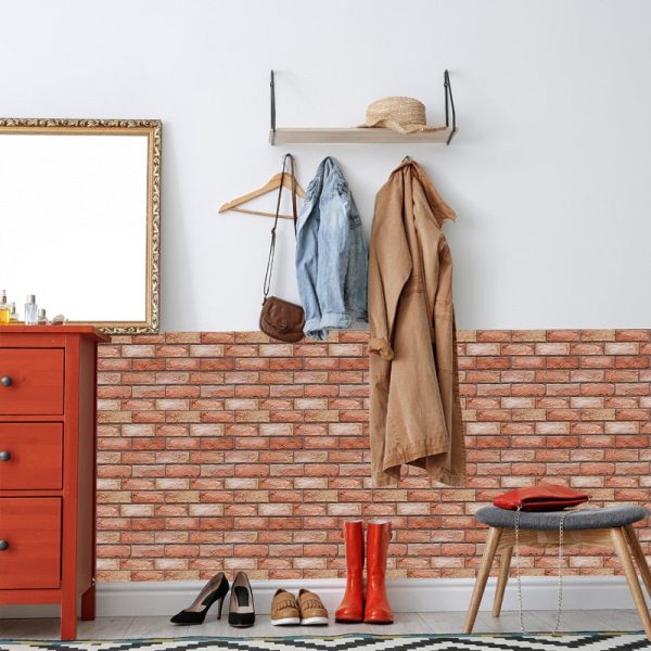 3D Self-Adhesive Brick Pattern Wallpaper