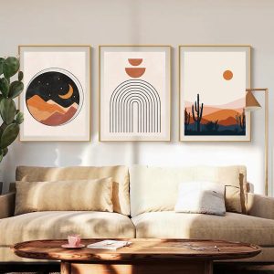 Vintage Sun & Moon Canvas Art