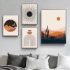 Vintage Sun & Moon Canvas Art