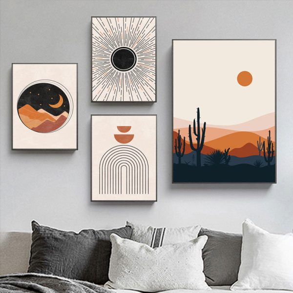 Vintage Sun & Moon Canvas Art