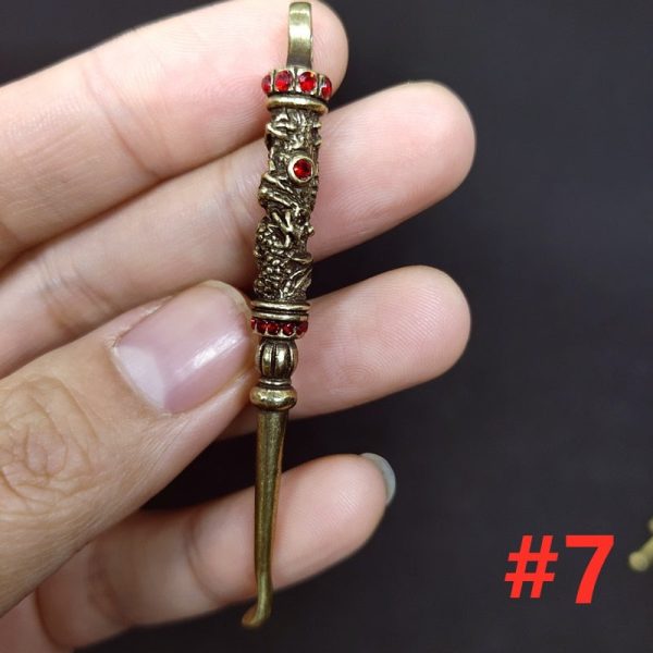 Retro Radiance Brass Mini Tool Vintage Keychain