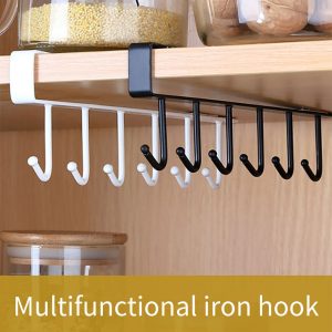 Kitchen Under Cabinet Organizer Hook Rack