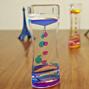 Floating Oil Bubble Hourglass