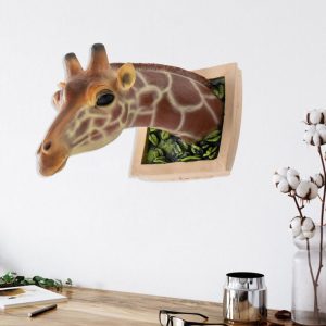 3D Wall Mounted Giraffe Sculpture Home Decor