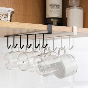 Kitchen Under Cabinet Organizer Hook Rack