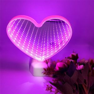 Heart Mirror Led Night Lamp