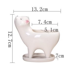 Rising Cat Ceramic Flower Pot