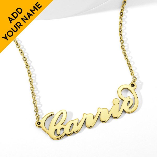 Alloy Plated Carrie Name Necklace Custom Name Necklace