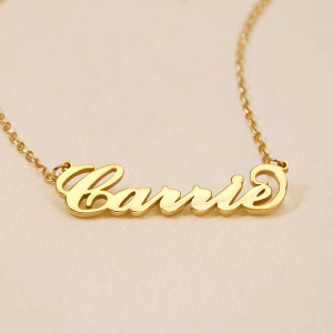 Alloy Plated Carrie Name Necklace Custom Name Necklace