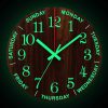 Nordic Luminous Wood Silent Wall Clock