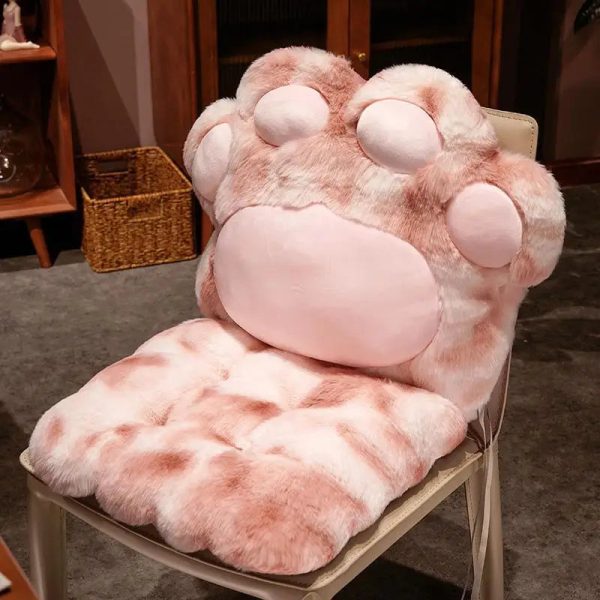 Cozy Cat Paw Plush Seat Pillow