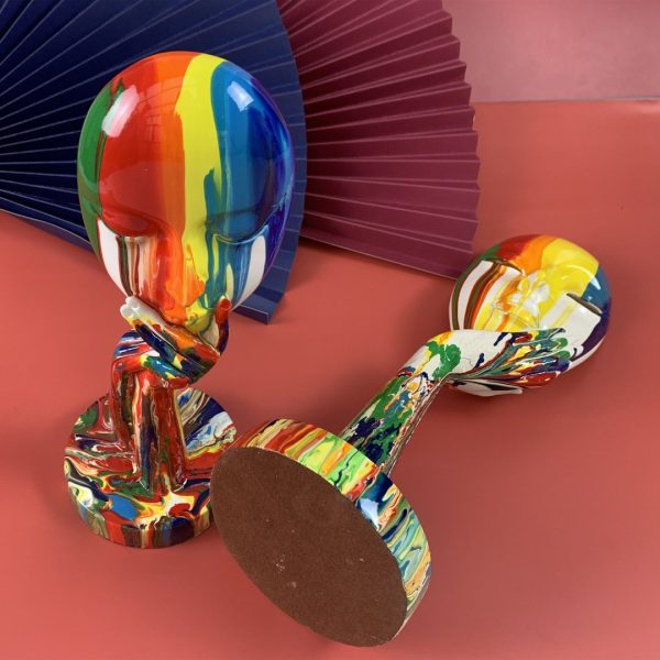 Vibrantvisage - Colorful Face Statue