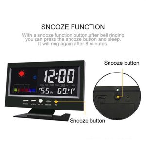 Alarm Pro Lcd Weather Station Clock