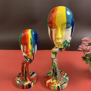 Vibrantvisage - Colorful Face Statue