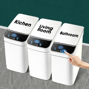 Waterproof Smart Wave Sensor Automatic Trash Can