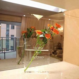 Transparent Acrylic Book Vase