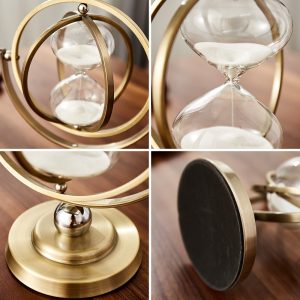 Time Charmer Metal Hourglass Decor